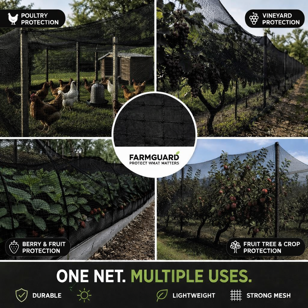FARMGUARD – Filet de Protection pour Vergers, Oiseaux et Cerfs