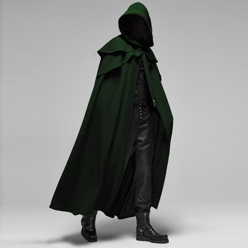 Cape Matelassée Médiévale Noctis - Pour un Look Mystique et Élégant