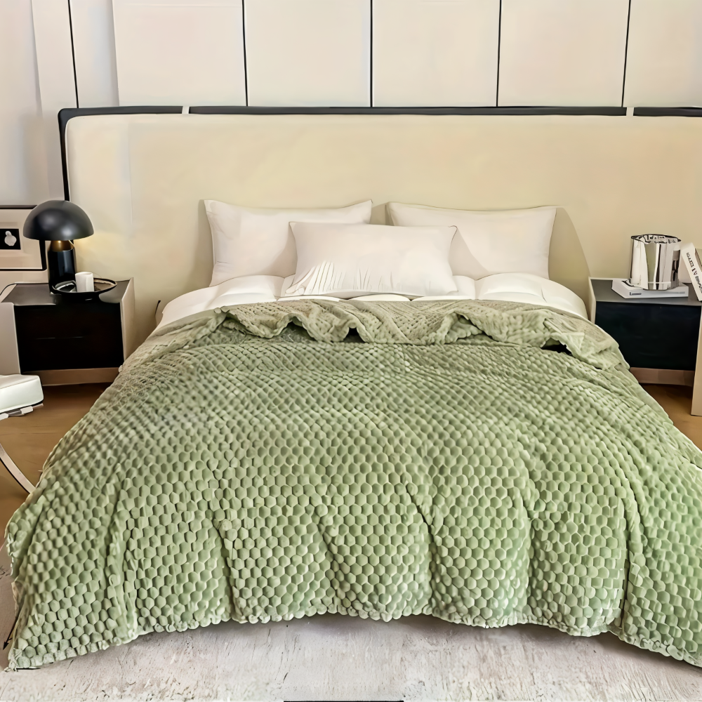 ThermaLuxe Plaid – Couverture en Velours Épais au Design Élégant pour une Chaleur Maximale