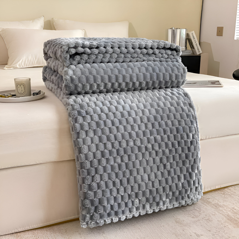 ThermaLuxe Plaid – Couverture en Velours Épais au Design Élégant pour une Chaleur Maximale