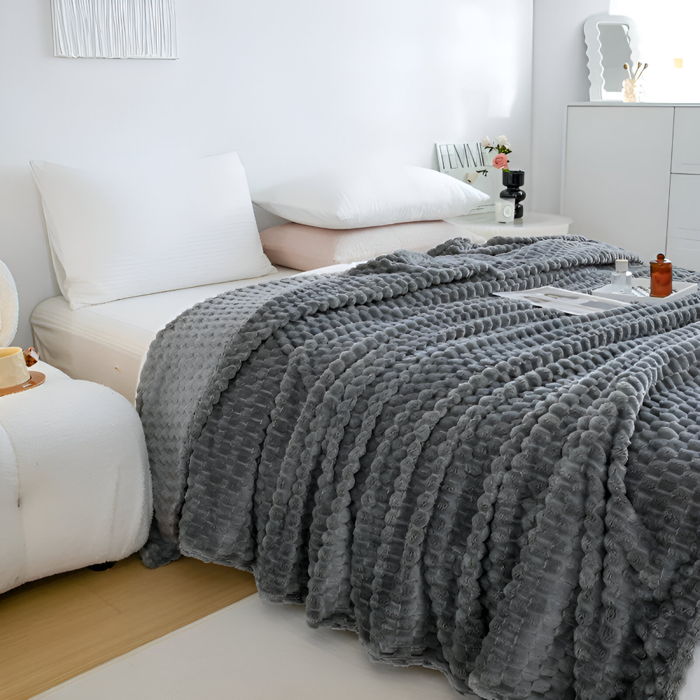 ThermaLuxe Plaid – Couverture en Velours Épais au Design Élégant pour une Chaleur Maximale