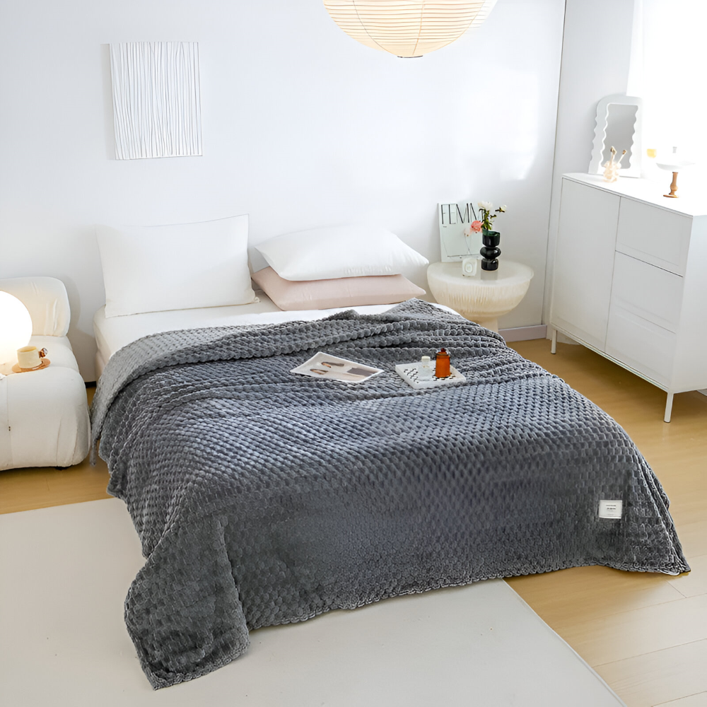 ThermaLuxe Plaid – Couverture en Velours Épais au Design Élégant pour une Chaleur Maximale