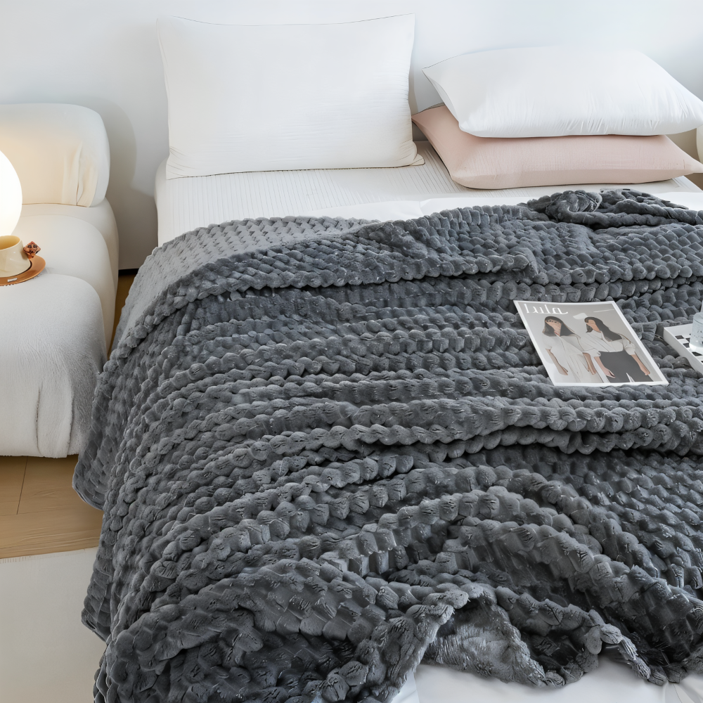 ThermaLuxe Plaid – Couverture en Velours Épais au Design Élégant pour une Chaleur Maximale