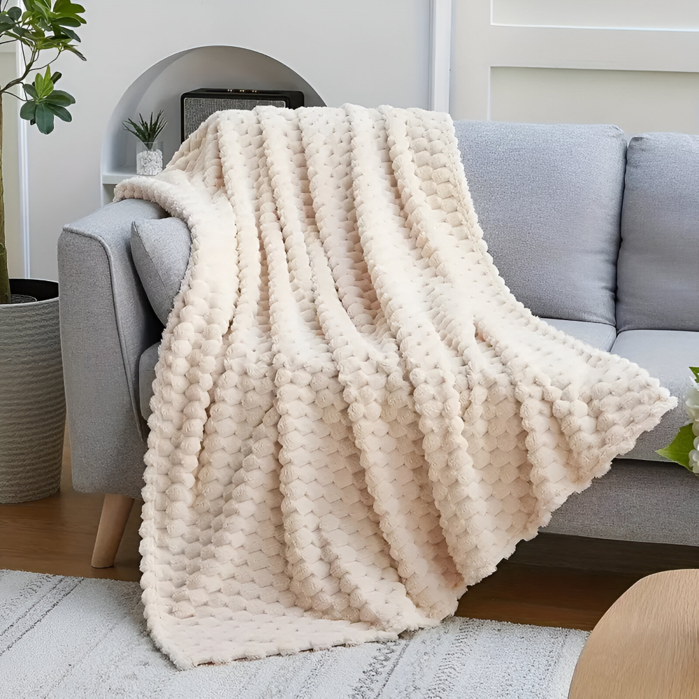 ThermaLuxe Plaid – Couverture en Velours Épais au Design Élégant pour une Chaleur Maximale