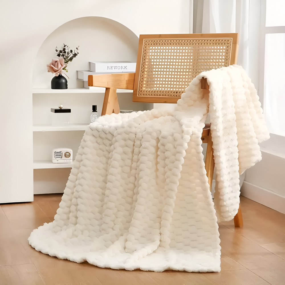 ThermaLuxe Plaid – Couverture en Velours Épais au Design Élégant pour une Chaleur Maximale