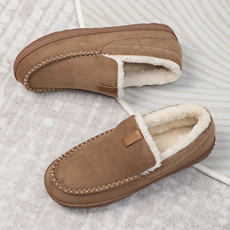 FLEECYFEET - Chaussons en laine de mouton chaude conçus pour un confort ultime en hiver, douceur et confort à la maison