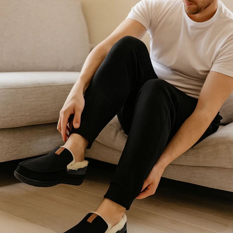 FLEECYFEET - Chaussons en laine de mouton chaude conçus pour un confort ultime en hiver, douceur et confort à la maison
