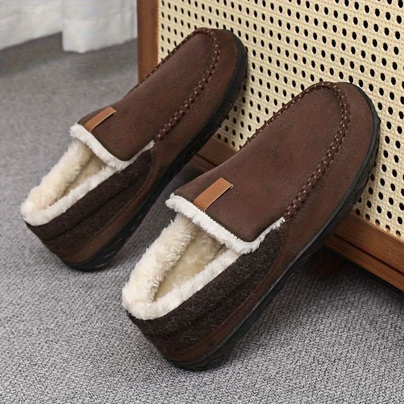 FLEECYFEET - Chaussons en laine de mouton chaude conçus pour un confort ultime en hiver, douceur et confort à la maison