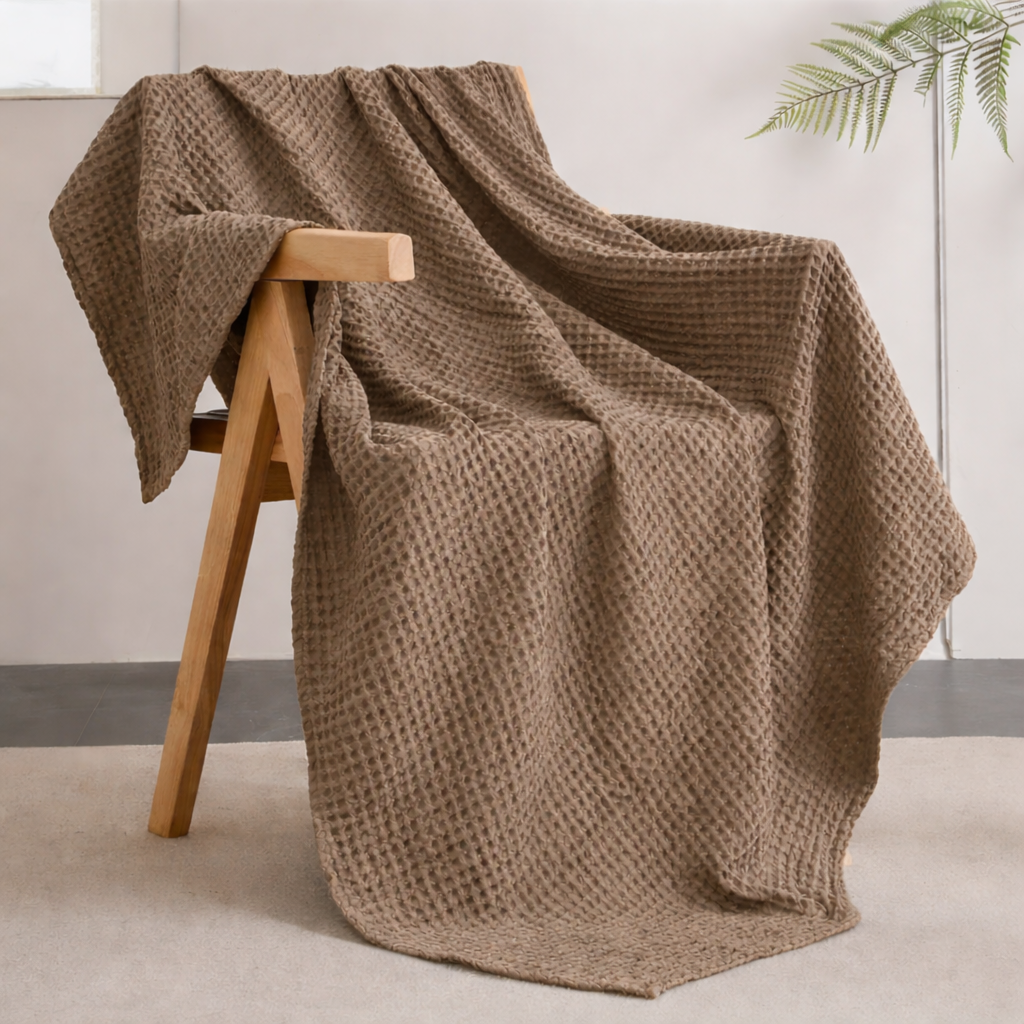 CLOUDWEAVE – Couverture légère en waffle pour un confort douillet toute l'année