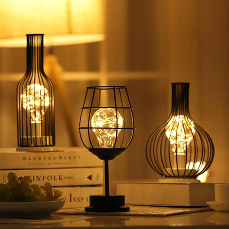 Lampe décorative LED sans fil avec écran en métal
