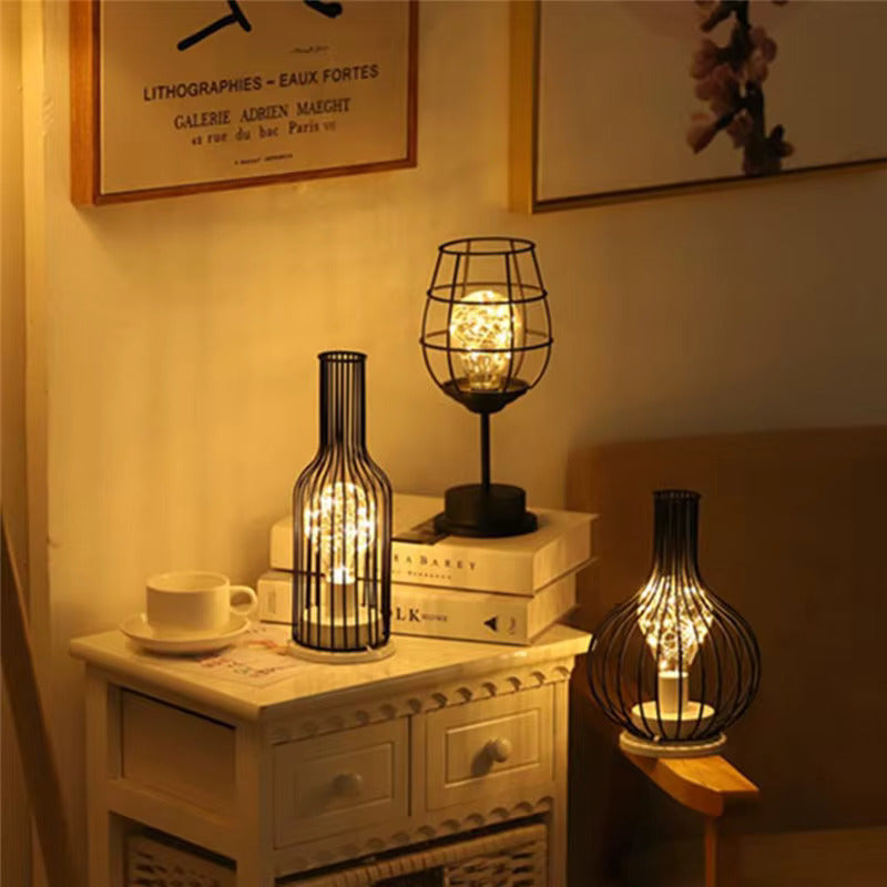 Lampe décorative LED sans fil avec écran en métal