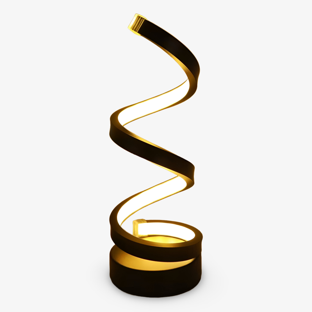CurvaLume - Lampe de Bureau au Design Spiralé Élégant - 3 Couleurs Lampe de Bureau Réglable