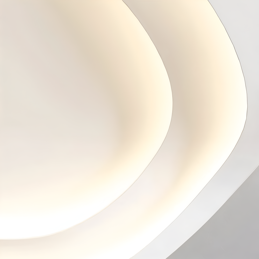 Lumivara Plafonnier – Plafonnier LED Blanc Dimmable avec Design Minimaliste Courbé