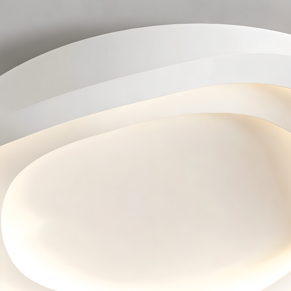 Lumivara Plafonnier – Plafonnier LED Blanc Dimmable avec Design Minimaliste Courbé
