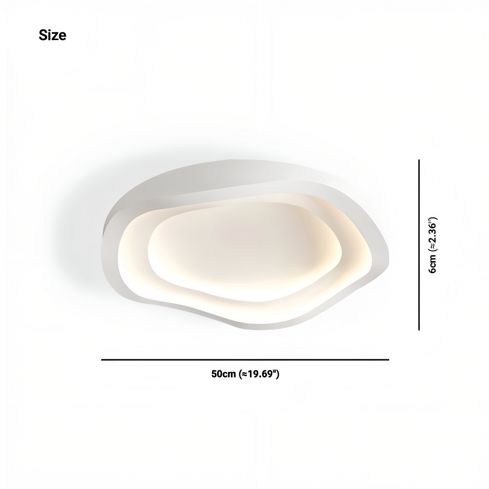 Lumivara Plafonnier – Plafonnier LED Blanc Dimmable avec Design Minimaliste Courbé