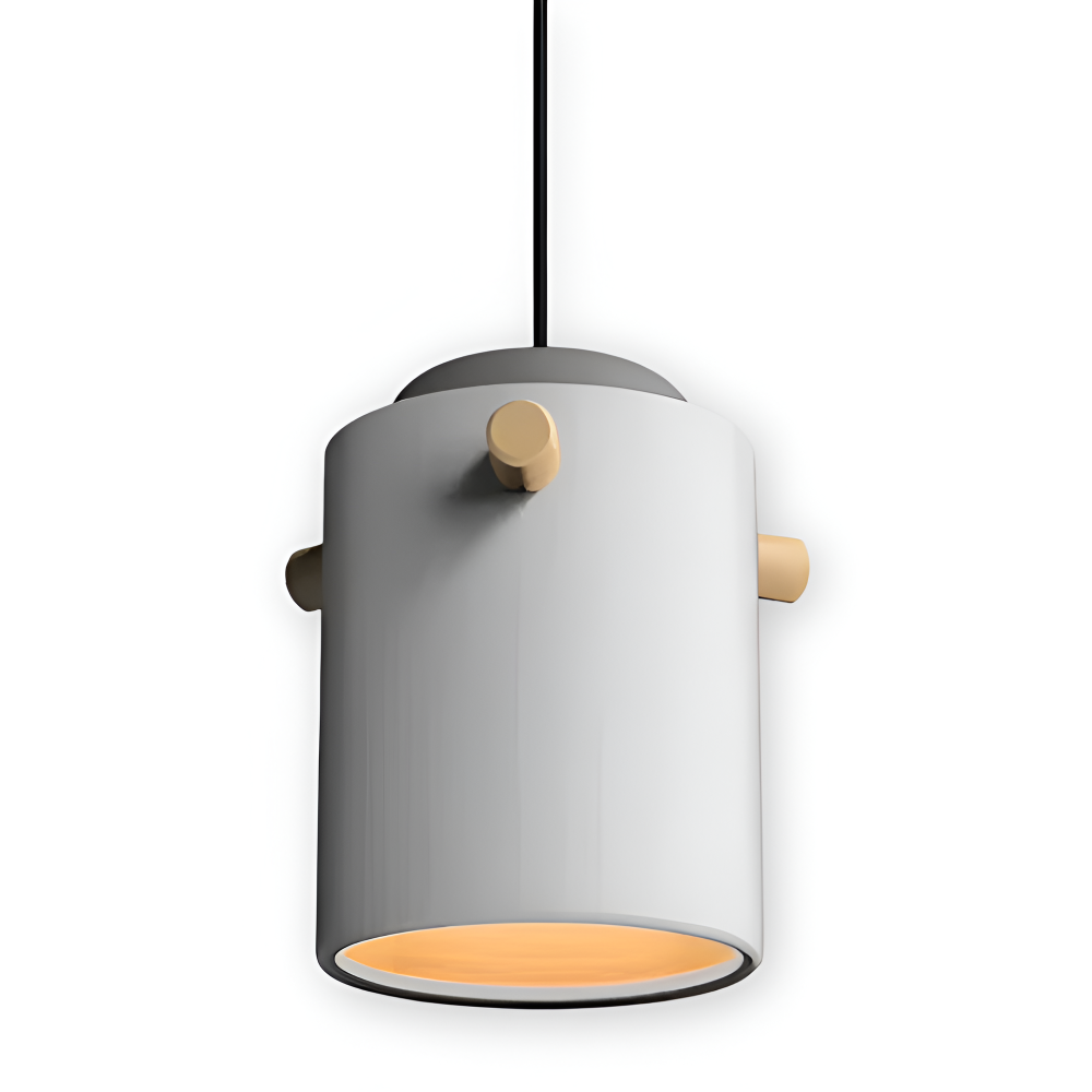 Suspension en bois et métal – design scandinave avec des couleurs