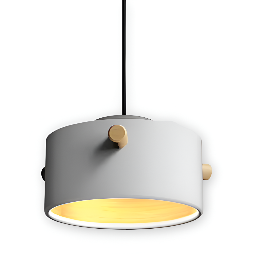 Suspension en bois et métal – design scandinave avec des couleurs