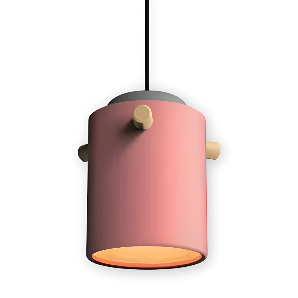 Suspension en bois et métal – design scandinave avec des couleurs