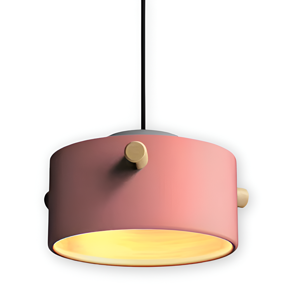 Suspension en bois et métal – design scandinave avec des couleurs