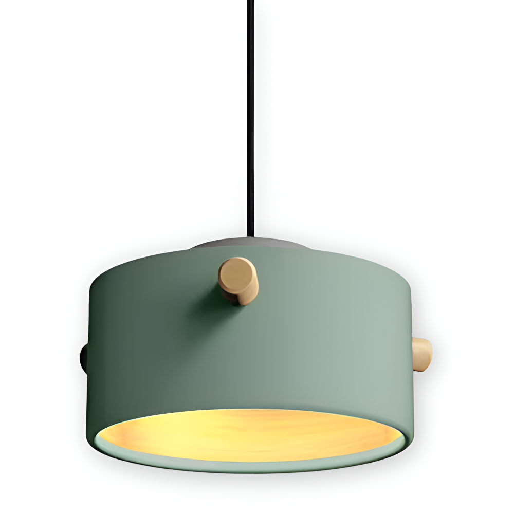 Suspension en bois et métal – design scandinave avec des couleurs