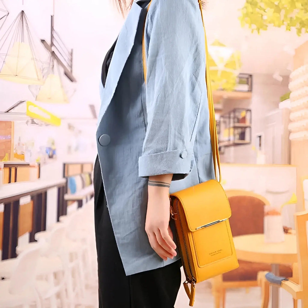 Sac à main en cuir souple, avec protection contre le vol - SafeTouch