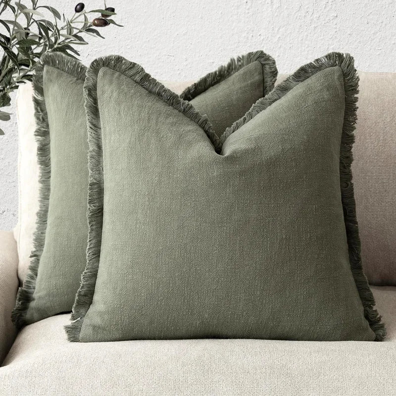 Skanto | Housse de coussin élégante en coton-lin pour une décoration raffinée