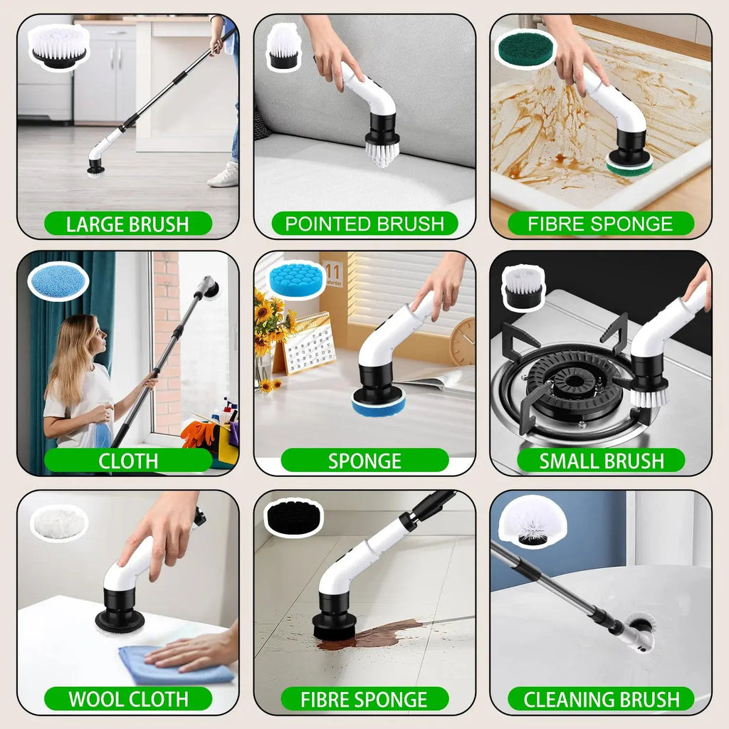 SCRUBIXA – Brosse rotative rechargeable pour un nettoyage rapide et efficace
