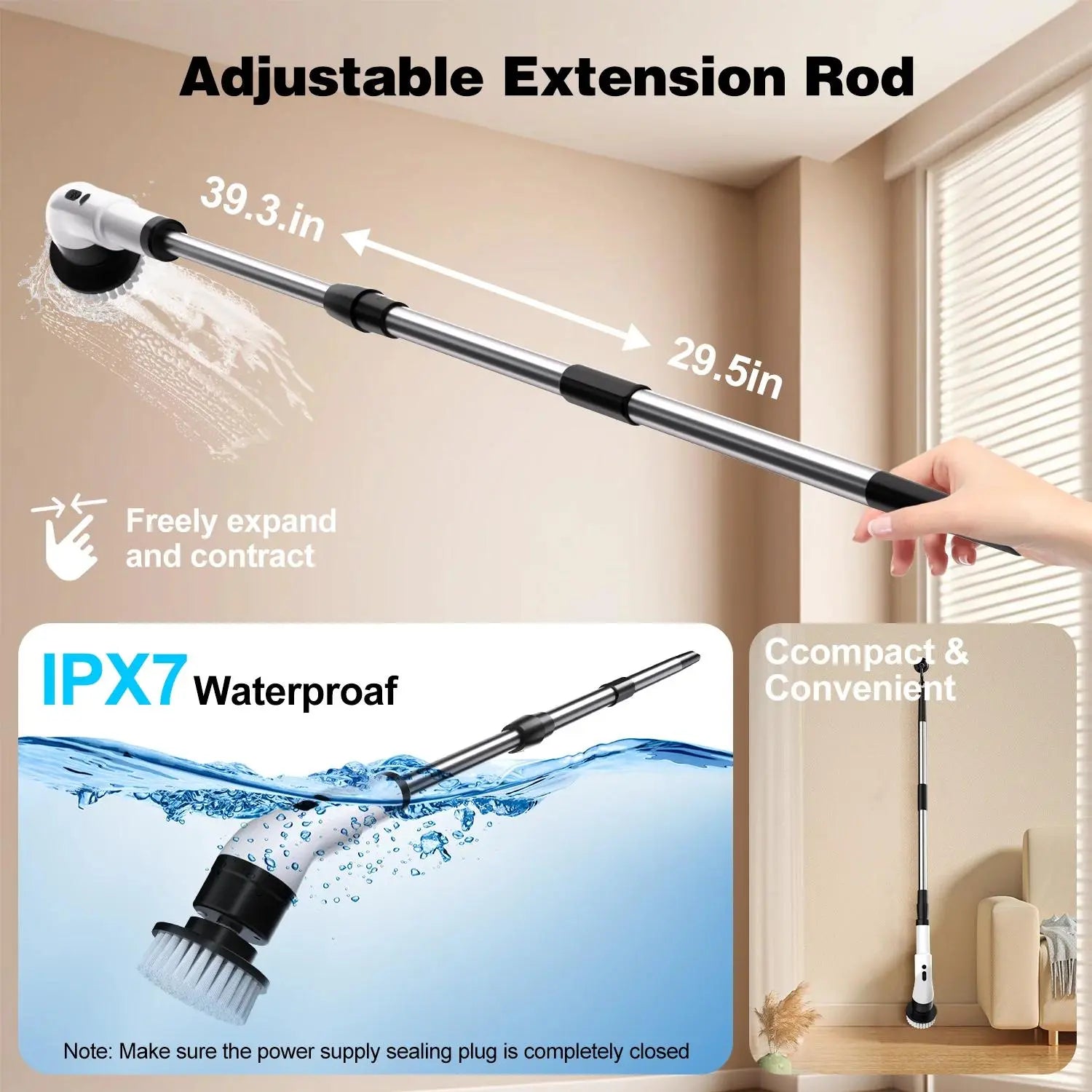 SCRUBIXA – Brosse rotative rechargeable pour un nettoyage rapide et efficace