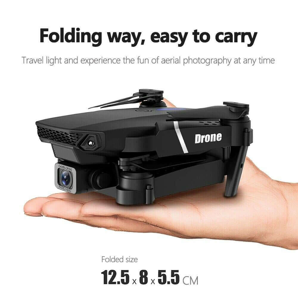 Skanto | avec Caméra Noire 4K Caméra HD Professionnelle WIFI FPV RC Quadcopter Hélicoptère Pliable
