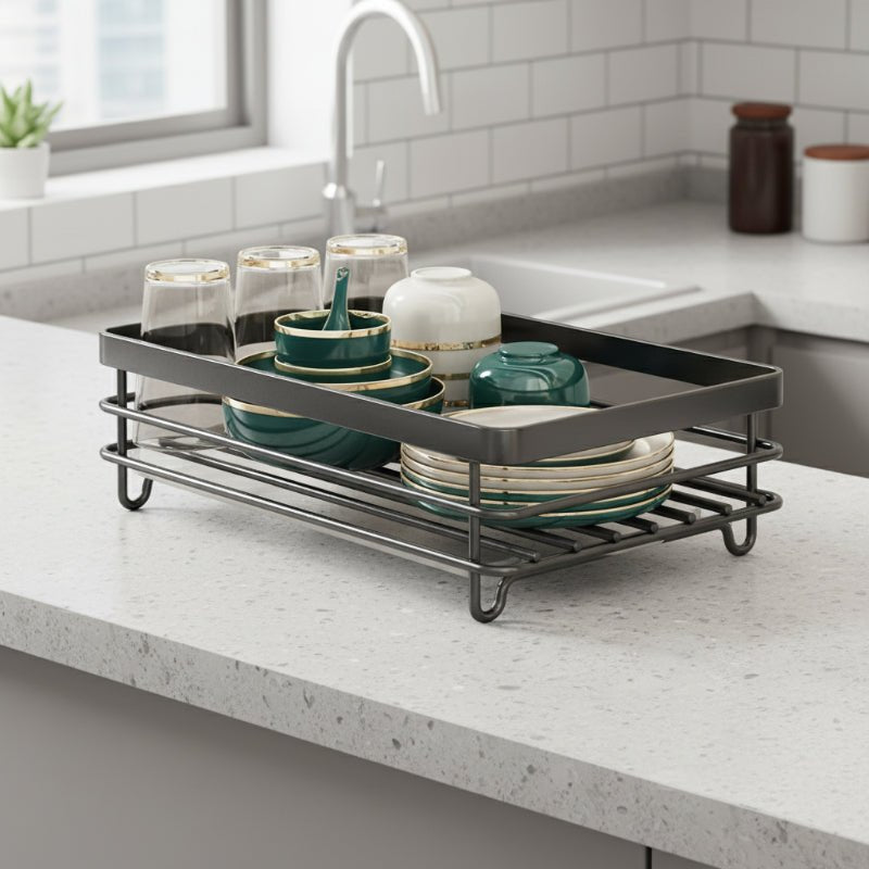 KITCHENFORM – Égouttoir pliable en acier inoxydable, design compact pour cuisines modernes