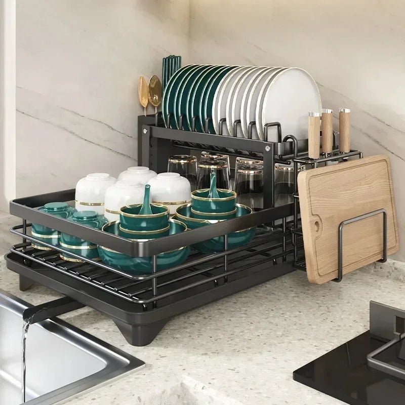 KITCHENFORM – Égouttoir pliable en acier inoxydable, design compact pour cuisines modernes