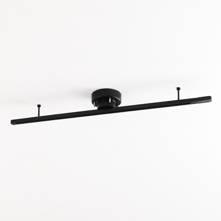 Rail d'éclairage suspendu rotatif 360° pour lampes suspendues et projecteurs