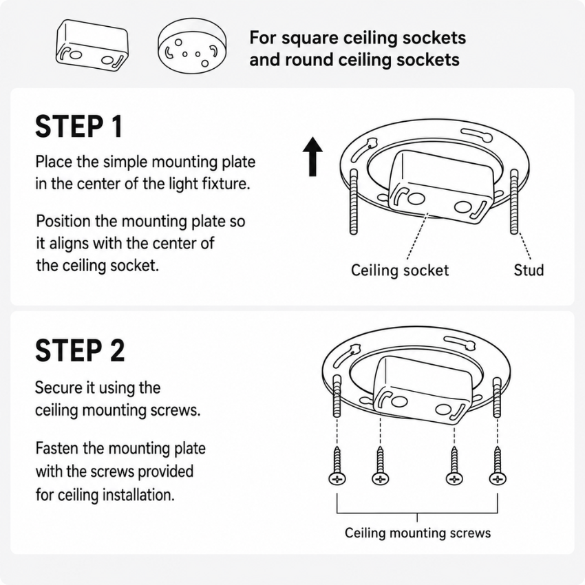 Rail d'éclairage suspendu rotatif 360° pour lampes suspendues et projecteurs