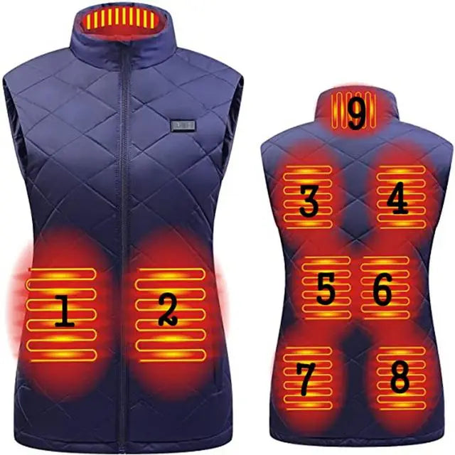 Gilet Chauffant Femme | Gilet USB Chauffé avec Technologie Infrarouge | Régulateur de Chaleur & Léger | Idéal pour l'Automne & l'Hiver | ThermaBelle
