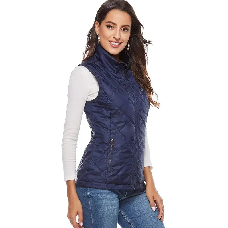 Gilet Chauffant Femme | Gilet USB Chauffé avec Technologie Infrarouge | Régulateur de Chaleur & Léger | Idéal pour l'Automne & l'Hiver | ThermaBelle