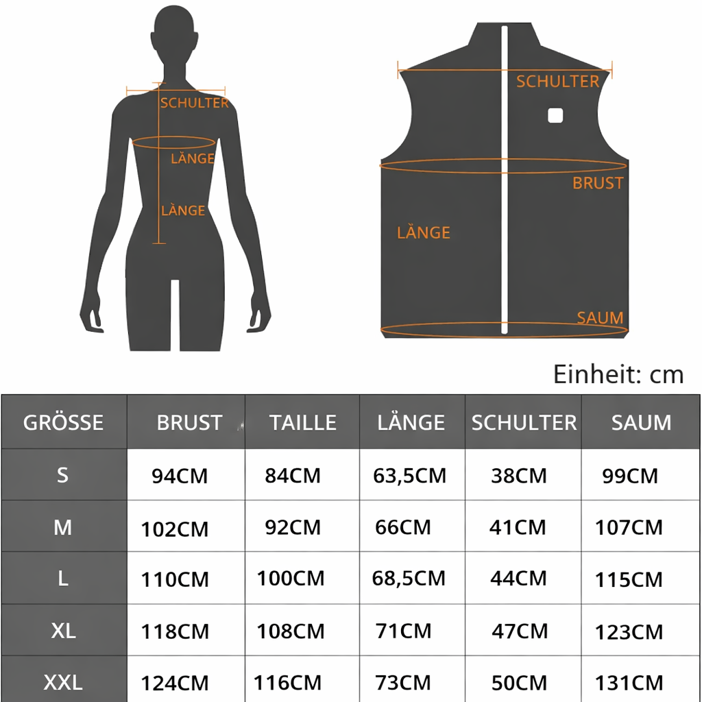 Gilet Chauffant Femme | Gilet USB Chauffé avec Technologie Infrarouge | Régulateur de Chaleur & Léger | Idéal pour l'Automne & l'Hiver | ThermaBelle
