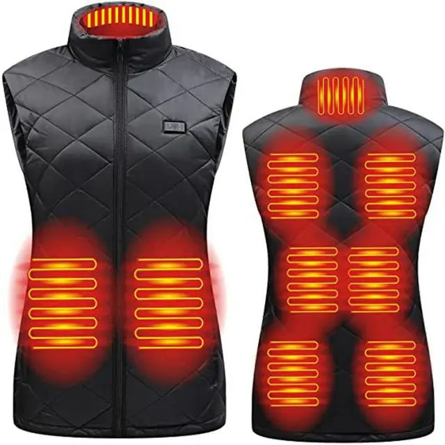Gilet Chauffant Femme | Gilet USB Chauffé avec Technologie Infrarouge | Régulateur de Chaleur & Léger | Idéal pour l'Automne & l'Hiver | ThermaBelle