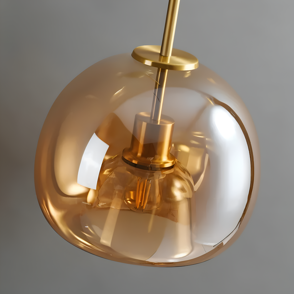 Plafonnier LED DecoRound en verre – noir et or – en 3 finitions
