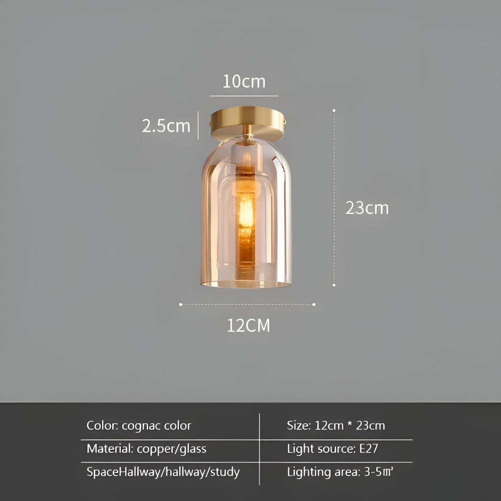 Plafonnier LED DecoRound en verre – noir et or – en 3 finitions