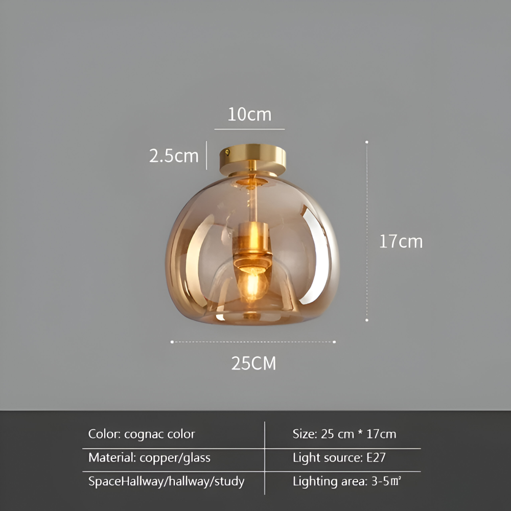 Plafonnier LED DecoRound en verre – noir et or – en 3 finitions