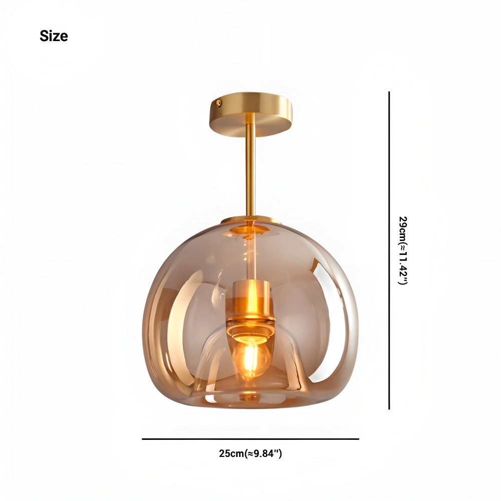 Plafonnier LED DecoRound en verre – noir et or – en 3 finitions