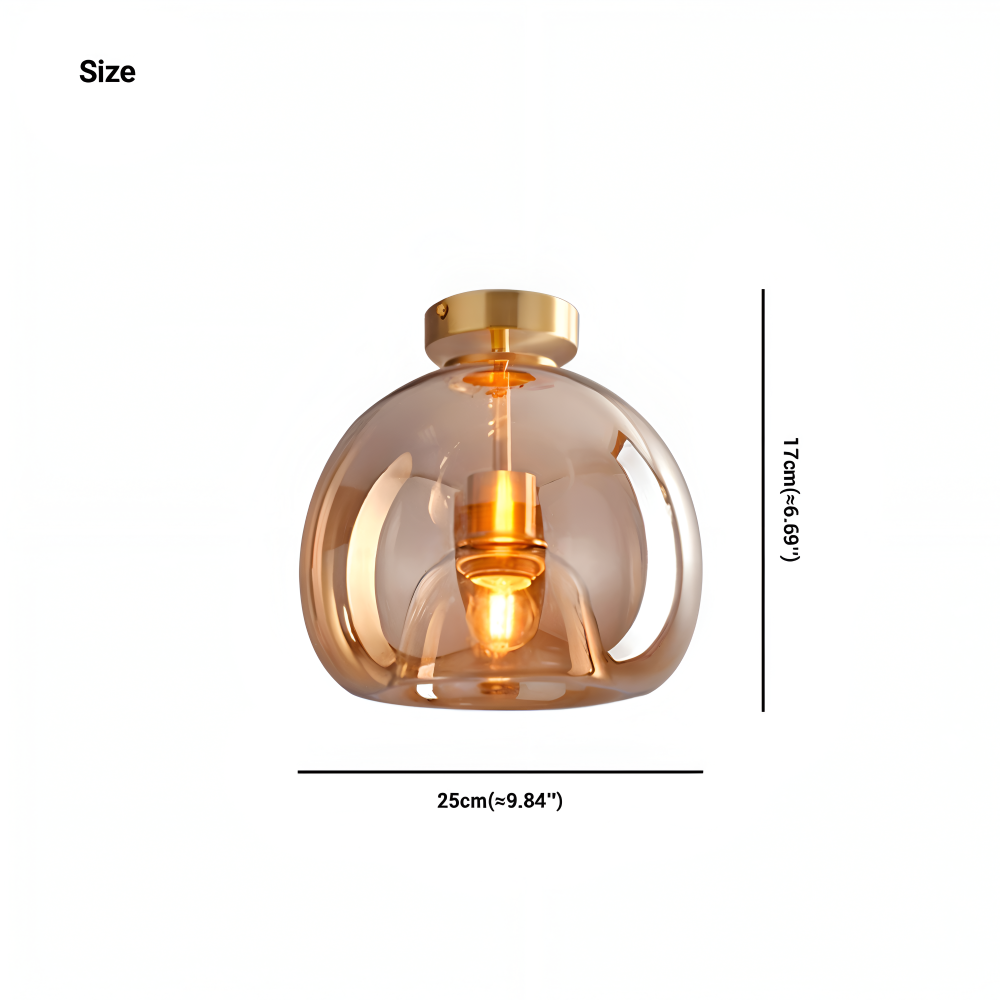 Plafonnier LED DecoRound en verre – noir et or – en 3 finitions