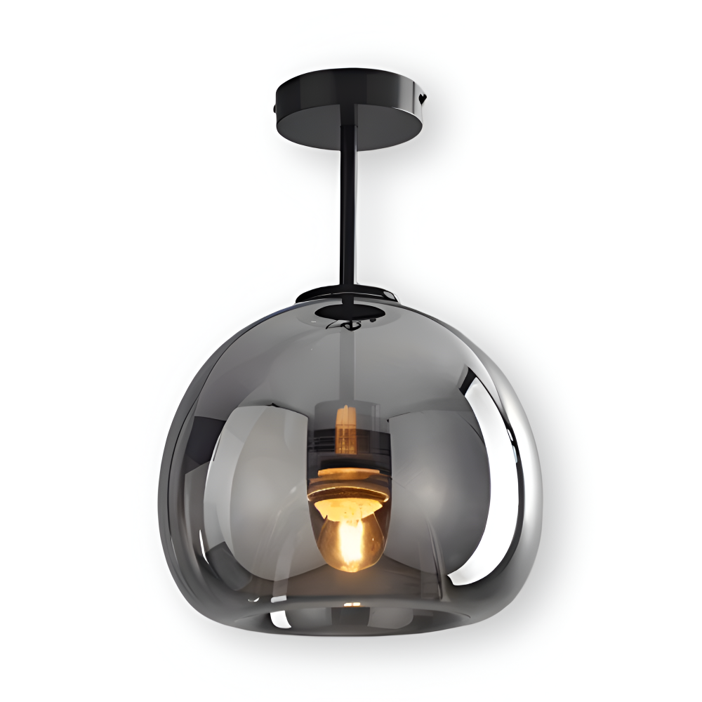 Plafonnier LED DecoRound en verre – noir et or – en 3 finitions