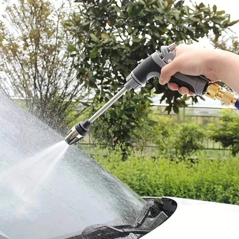 Tuyau de jardin extensible | Pistolet de pulvérisation haute pression | Protection contre les pliages en tricot | FlexiJet