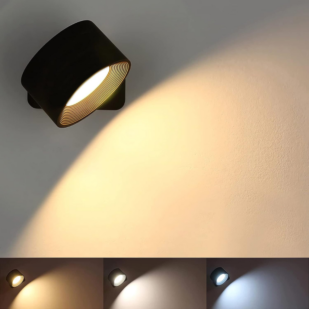 Lampe murale rechargeable – pivotante à 360°, sans fil et polyvalente