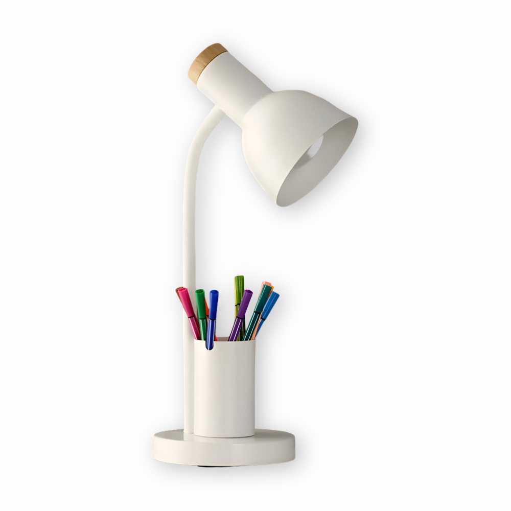 Penluxa – Lampe de bureau moderne nordique avec porte-stylo et éclairage LED
