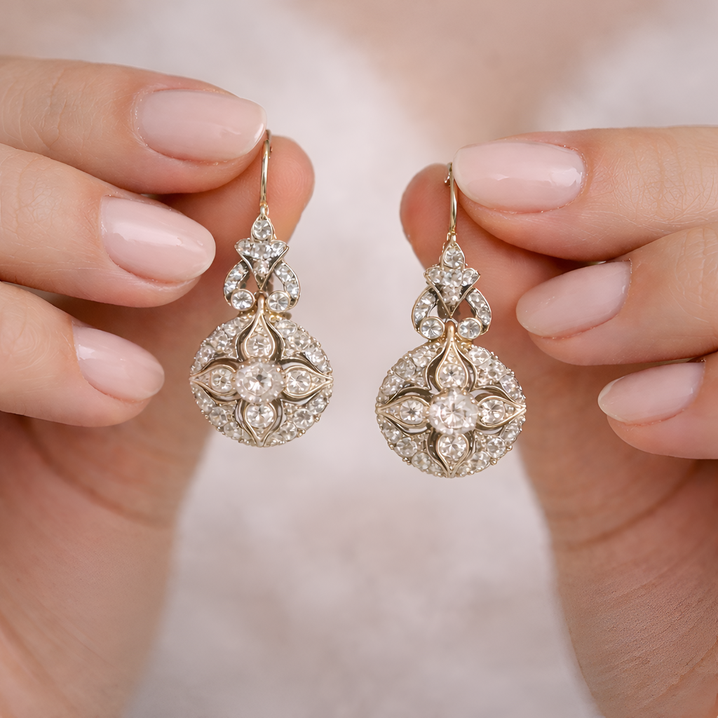 Charlotte - Boucles d'oreilles vintage en diamant