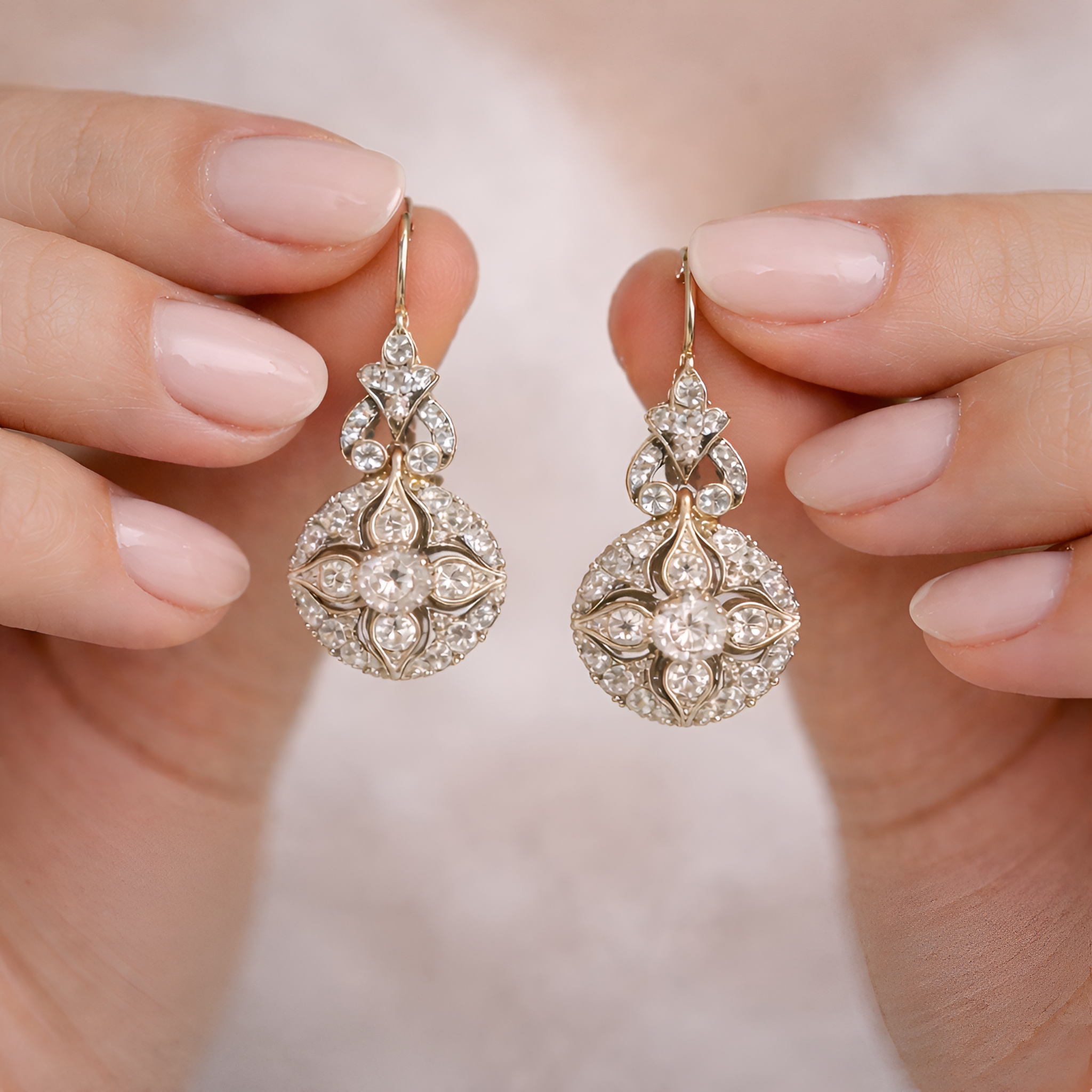 Charlotte - Boucles d'oreilles vintage en diamant