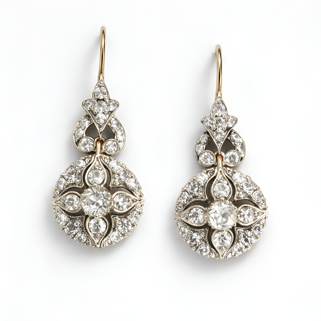 Charlotte - Boucles d'oreilles vintage en diamant