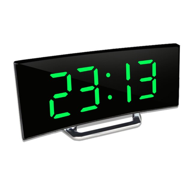Horloge numérique | Réveil miroir LED | Dimming automatique sans éblouissement | CurveClock